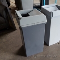 Grey High Capacity Garbage Can with Swing Top Lid